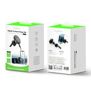 MagSafe Draadloze Auto Oplader – 15W Luchtventilatie Telefoonhouder – Zwart