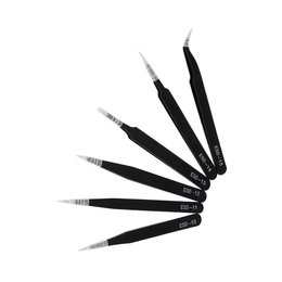 Antistatische Precisie Pincet Set – 6 Stuks RVS Reparatie Gereedschap