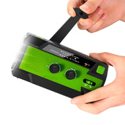 ⚠️ 🆘 Portable Emergency AM/FM Radio Solar Hand Crank 4000mAh – Noodradio met SOS Alarm & Powerbank