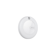 MiLi MiTag Bluetooth Tracker met PU Leren Hoes Wit (4-Pack) | Werkt met Apple Zoek Mijn