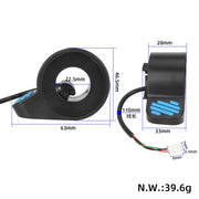 Gashendel / Remhendel voor Segway Ninebot ES1 ES2 ES3 ES4 ES5 | Accelerator Throttle