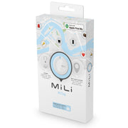 MiLi MiTag Bluetooth Tracker met PU Leren Hoes Wit (4-Pack) | Werkt met Apple Zoek Mijn