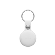 MiLi MiTag Bluetooth Tracker met PU Leren Hoes Wit (4-Pack) | Werkt met Apple Zoek Mijn