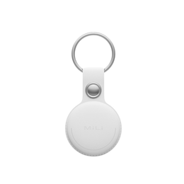 MiLi MiTag Bluetooth Tracker met PU Leren Hoes Zwart (4-Pack) | Werkt met Apple Zoek Mijn