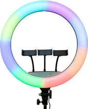 Selfie Ring Light RGB Plus Edition 22 Inch – met Statief & Telefoonhouder