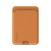 Magnetische Leren MagSafe Kaarthouder Cover voor iPhone en Samsung Oranje