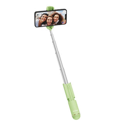 Rixus Mini Selfie Stick Universeel Groen - Vlog, Video, TikTok