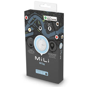 MiLi MiTag Bluetooth Tracker met PU Leren Hoes Wit (4-Pack) | Werkt met Apple Zoek Mijn