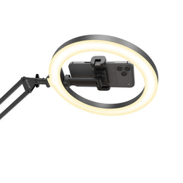 Rixus Ring Light 10 Inch met Bureauhouder en Telefoonhouder