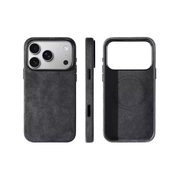 Alcantara Hoesje voor iPhone 17 Pro Max MagSafe Dark Grey