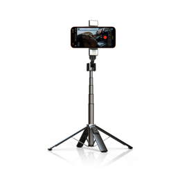 Rixus Aluminium Selfie Stick met Dubbele LED – Universeel - Vlog, Video, TikTok