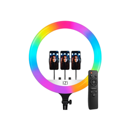 Selfie Ring Light RGB Plus Edition 18 Inch – met Statief & Telefoonhouder