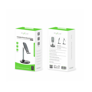 Rixus Vouwbare Bureau Telefoonstandaard – Desk Phone Stand – Zwart