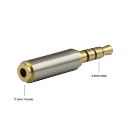 Vergulde AUX Converter 3.5mm naar 2.5mm Audio Adapter
