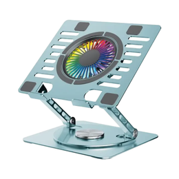 Laptop Standaard Koeler met RGB Ventilator & 360° Verstelbare Houder – 10 t/m 17 Inch