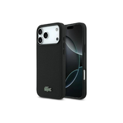 Lacoste iPhone 17 Pro Max Backcover Hoesje – MagSafe Compatible – Iconic Petit Piqué Logo – Luxe Bescherming – Zwart