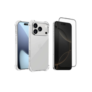 2 in 1 Combi Pack - iPhone 17 Pro Max Anti-Shock Transparant Hoesje + Full Glass Screen Protector | FixHub