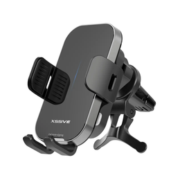15W Draadloze Auto Oplader met Coil Aligning – Telefoonhouder voor Luchtrooster, Dashboard & Voorruit – USB-C