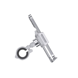 Rixus Fiets Telefoonhouder met Aluminium Stalen Kern – Super Sterke Smartphone Houder – Zilver