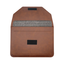 Laptop, MacBook & Notebook Sleeve 13 Inch PU Leather Bruin | FixHub