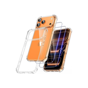 2 in 1 Combi Pack - iPhone 17 Pro Anti-Shock Transparant Hoesje + Full Glass Screen Protector | FixHub