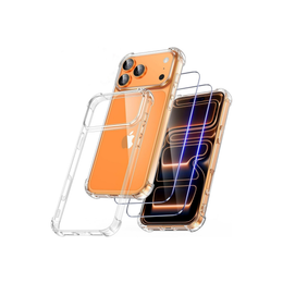 2 in 1 Combi Pack - iPhone 17 Pro Anti-Shock Transparant Hoesje + Full Glass Screen Protector | FixHub