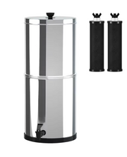 Daikin Roestvrijstalen Waterfiltersysteem 1,5 Gallon – Draagbare Buitenfilter met Dubbel Zuiveringselement, Actieve Kool & UF-Membraan – Voor Kamperen, Wandelen & Thuisgebruik