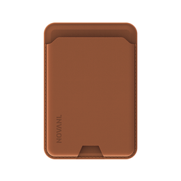 Magnetische Leren MagSafe Kaarthouder Cover voor iPhone en Samsung Dark Bruin