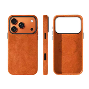 Alcantara Hoesje voor iPhone 17 Pro Max MagSafe Dark Grey