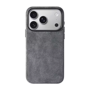 Alcantara Hoesje voor iPhone 17 Pro Max MagSafe Dark Grey