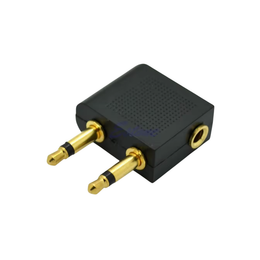 Vliegtuig Koptelefoonadapter – 3,5mm Jack naar Dubbele Airline Audio Plug – Headset Converter voor Reizen