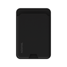 Magnetische Leren MagSafe Kaarthouder Cover voor iPhone en Samsung Zwart