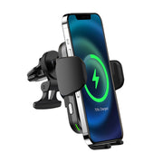 Draadloze Autolader Houder – 15W Qi Auto Telefoonhouder – Zwart