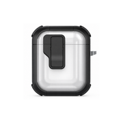 AirPods 1/2 Protective Case Zwart met Transparante Case & Anti-Shock Randen