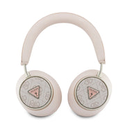 Guess Bluetooth Headphones - ENC - PU Leather With Case - 4G Triangle Logo Zwart
