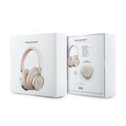 Guess Bluetooth Headphones - ENC - PU Leather With Case - 4G Triangle Logo Roze