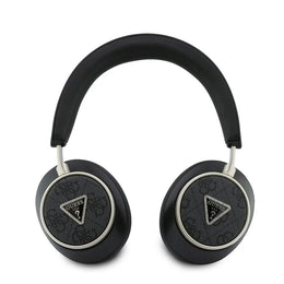 Guess Bluetooth Headphones - ENC - PU Leather With Case - 4G Triangle Logo Zwart