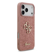 Guess iPhone 17 Pro Max Backcover Hoesje Goud – Luxe Big 4G Design – Fixed Glitter Swarovski – Premium Fashion Case