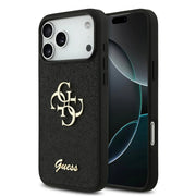 Guess iPhone 17 Pro Max Backcover Hoesje Zwart – Luxe Big 4G Design – Fixed Glitter Swarovski – Premium Fashion Case