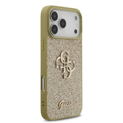 Guess iPhone 17 Pro Max Backcover Hoesje Roos – Luxe Big 4G Design – Fixed Glitter Swarovski – Premium Fashion Case