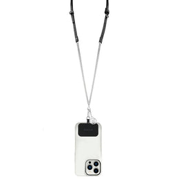 Guess Universele Crossbody Strap – Luxe Tasriem met Monogram – Zwart/Zilver