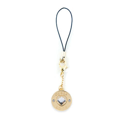 Universal Phone Strap Diamond Heart Charm – Luxe Crossbody Telefoonkoord – Goud