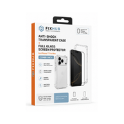 2 in 1 Combi Pack - iPhone 17 Pro Max Anti-Shock Transparant Hoesje + Full Glass Screen Protector | FixHub