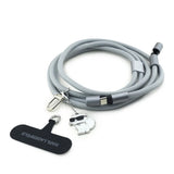 Karl Lagerfeld Crossbody Telefoonkoord met USB-C Laadkabel – Luxe Smartphone Strap – Zwart