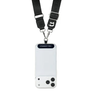 Karl Lagerfeld Universele Crossbody Strap Choupette Patch – Luxe Designer Tasriem – Zwart