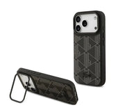Lacoste iPhone 17 Pro Max Backcover Hoesje – MagSafe Compatible – Nomogramme Logo – Luxe Bescherming met Ingebouwde Camera Stand Zwart