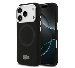 Lacoste iPhone 17 Pro Max Backcover Hoesje – Premium MagSafe Case met Metal Logo, Schokbestendige Bescherming & Stijlvolle Afwerking Zwart