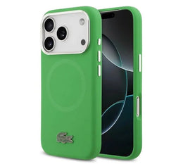 Lacoste iPhone 17 Pro Max Backcover Hoesje – Premium MagSafe Case met Metal Logo, Schokbestendige Bescherming & Stijlvolle Afwerking Groen
