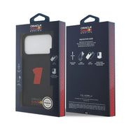 Red Bull Racing iPhone 17 Pro Max Backcover Hoesje – MagSafe – Mesh Design met 3D Rubber Number 1 – Schokbestendig & Premium Motorsport Case Navy