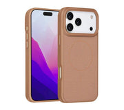 Nekit iPhone 17 Pro Max Backcover Hoesje – MagSafe Compatible Carbon Fiber Shockproof Case – Ultralicht, Valbestendig & Premium Grip Bruin